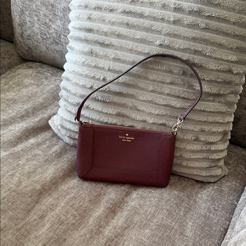 Kate Spade Deep Red Leather Wristlet